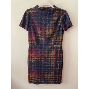 Tahari Black Rainbow Dress Size 4P Arthur S. Levine